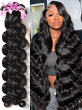 Luvin 38 40 Inch Body Wave Human Hair Bundles Brazilian Water Wave 2 3 4 Bundles Raw Hair Extensions Double Weft