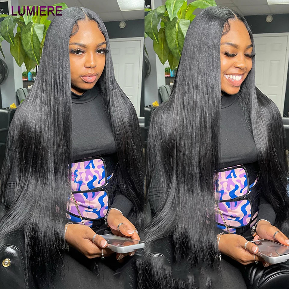 40inch Bone Straight Human Hair Bundles 100% Brazilian Raw Virgin Human Hair 1/3/4 Bundles for Women 18A Thick Bundles Wholeasle