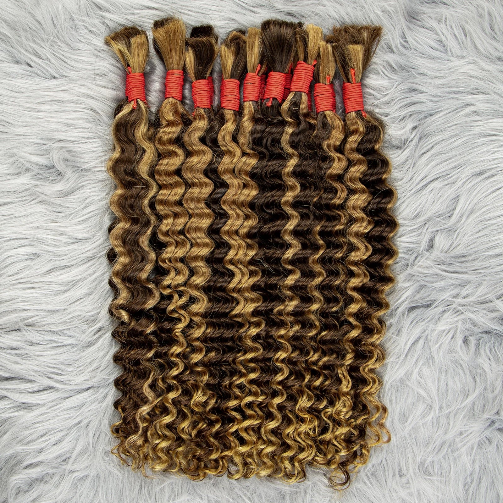 Blonde Deep Wave Human Hair Bundles 28 Inch #27 Colored Human Hair Bundles Brazilian Human Hair Bundles Deep Wave Boho Braids
