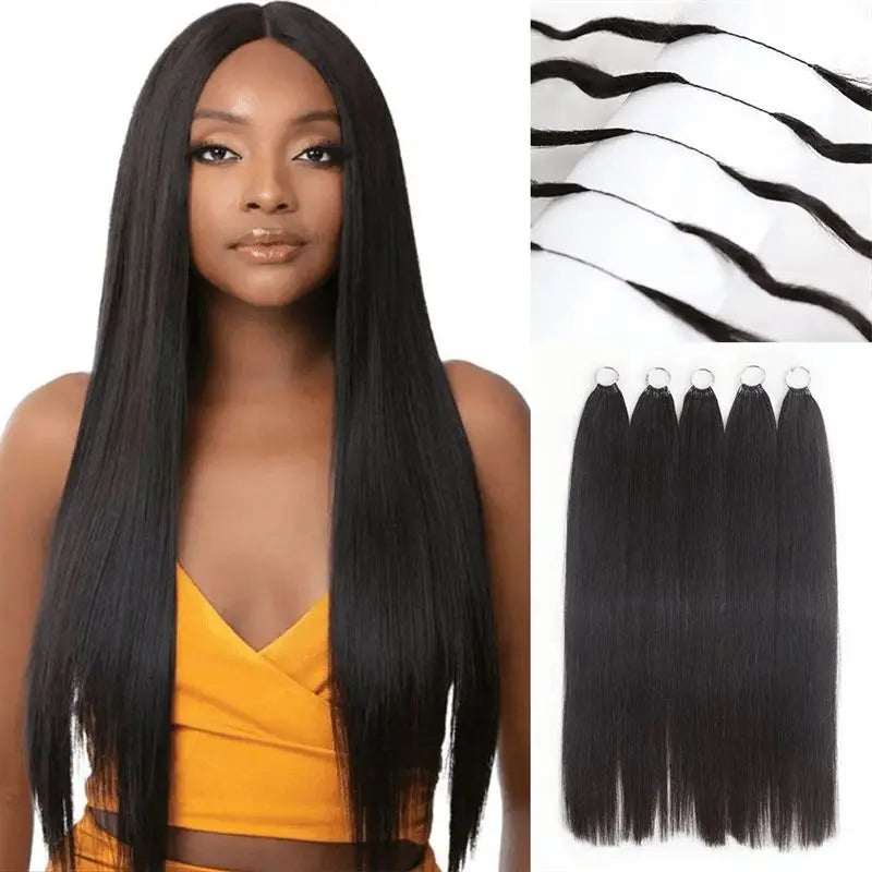 Body Wave Kinky Curly Knotless Pre-Separated Crochet Hair Extensions Feather Hair Extensions Straight Hair Human Hair For Women