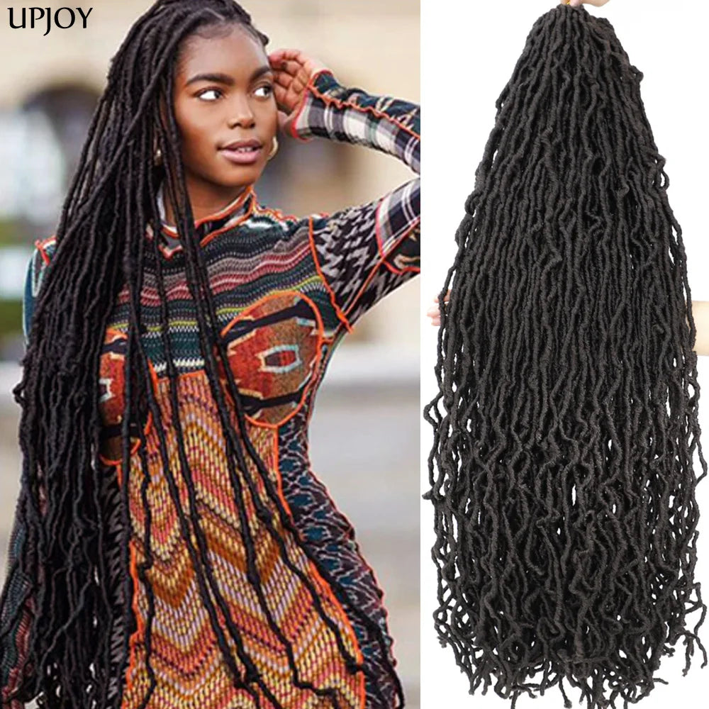 36 inch New Soft Locs Crochet Hair 18 24 inch Faux Locs Braids for Butterfly Dreadlocks Crochet Braid Hair Synthetic Locs Hair
