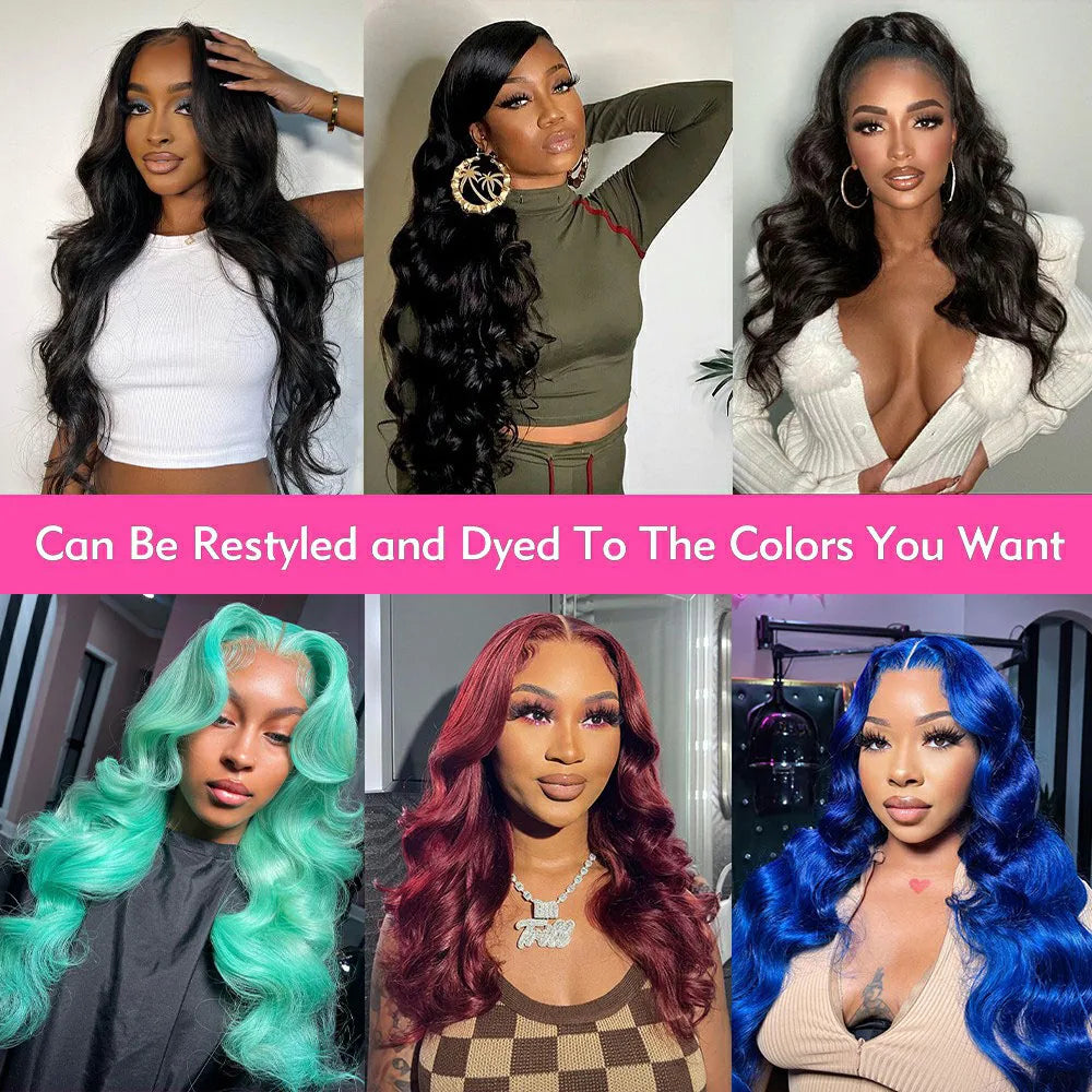 200 Density Body Wave Lace Front Wig Human Hair 13x4 Hd Pre Plucked Lace Wigs 40 Inch For Black Women 13x6 Lace Front Hair Wigs